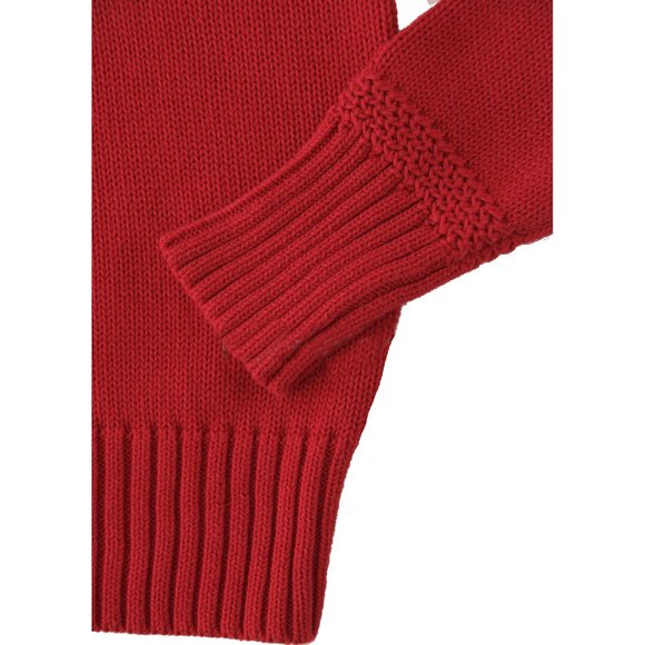 NEW Polo Ralph Lauren Fishermans Shawl Collar Sweater!  Red With Navy Player - Picture 2 of 2